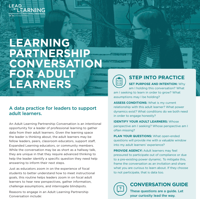 Adult Learning Partnership Conversation